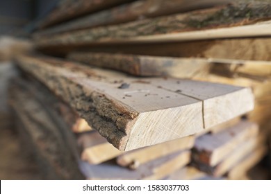 Closeup of wood at woodworking carpentry workshop.