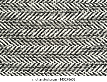 Closeup Of Wool Herringbone Fabric