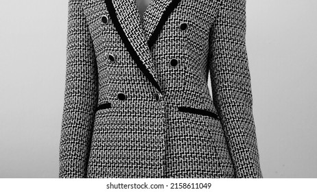 A Closeup Of A Woolen Suit Coat