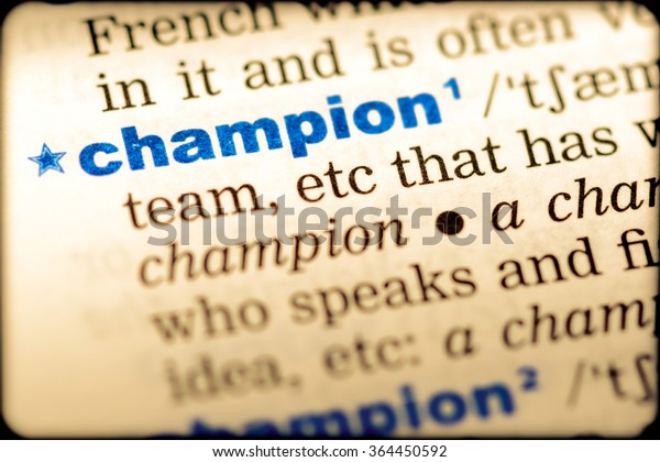 Word Dictionary Champion Definition Stock Photo Now) 364450592
