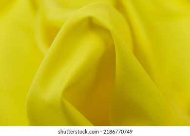 Close-up Of Yellow Linen Fabric