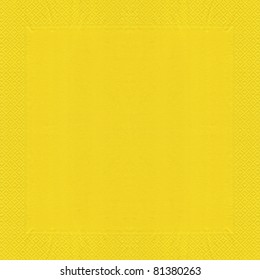 Closeup Of A Yellow Paper Napkin