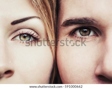 Close-up of a young couple