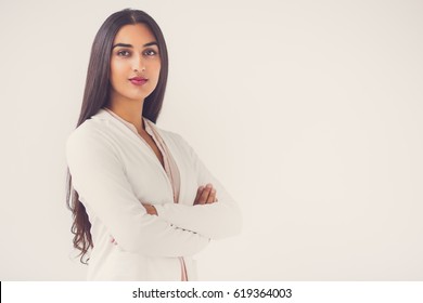 Closeup of Young Gorgeous Indian Business Woman