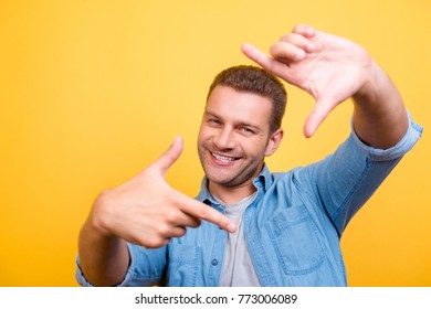 Closeup Young Happy Man Stubble Making Stock Photo (Edit Now) 773006089
