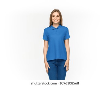 polos azules mujer
