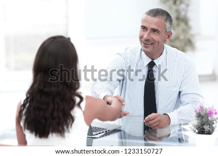 closeup.handshake Manager and client