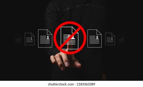 Closing access to information in the shared database. Access limitation. Blocking a resource on the Internet - Shutterstock ID 2183363389