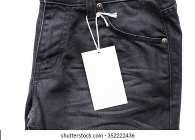 Cloth Jean Label Tag Blank White Stock Photo 352222436 | Shutterstock