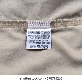 Laundry Care Instruction Label Sewn Onto Stock Photo (Edit Now) 1531666946