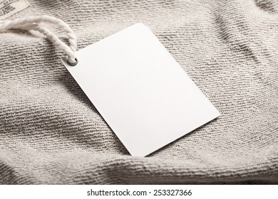 Cloth Label Tag Blank White Mockup