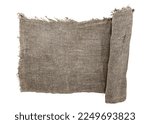 Cloth. The texture of the burlap fabric is close-up. Packaging material. Background Of Burlap Hessian Sacking