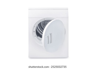 Clothes dryer, tumble dryer on a white isolated background. toning