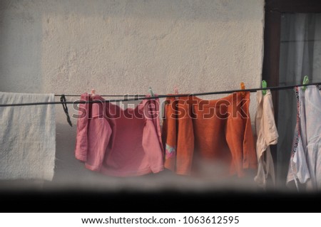 Similar – Image, Stock Photo washing day