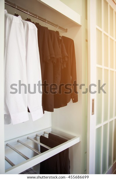 Clothes Hang On Shelf Designer Clothes Stock Photo Edit Now