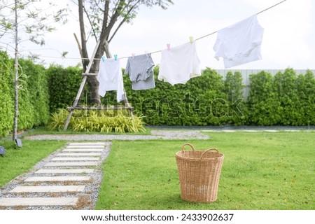 Similar – Image, Stock Photo Clothespins hanging on the line