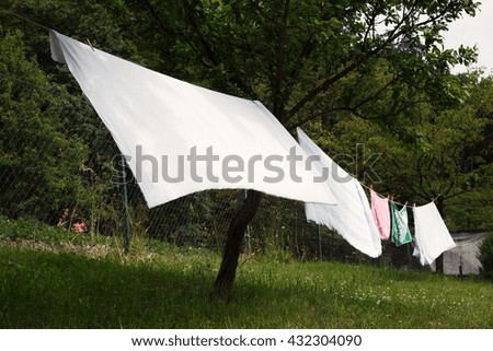 Similar – Image, Stock Photo washing day Colour photo