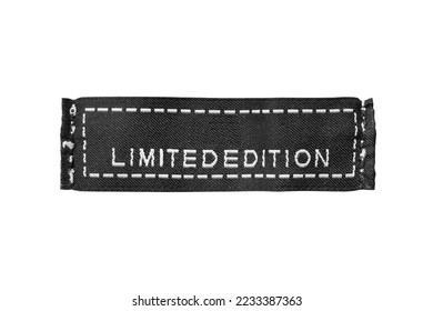 Clothes label says limited edition isolated on white background - Shutterstock ID 2233387363