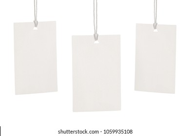 Clothes Label Tag On Cloth Background Blank White Branding Template Mockup