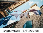 Clothes line in the streets of Dubrovnik