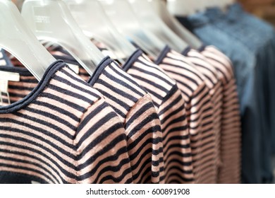 Clothes On Clothes Rail Clothing Store Stock Photo (Edit Now) 600891908