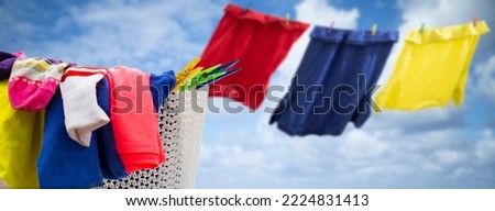 clothes on rope hanging to dry