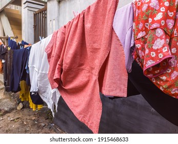 Clothes Pin On Clothes Line With Clothesline Background, Aceh Indonesia