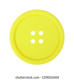Clothes, shoes and accessories - Closeup yellow button on a white background. - Shutterstock ID 1298326504