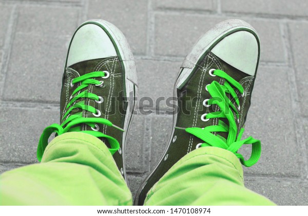 light green shoes