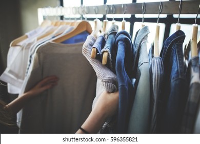 Clothes Shop Costume Dress Fashion Store Style Concept - Shutterstock ID 596355821
