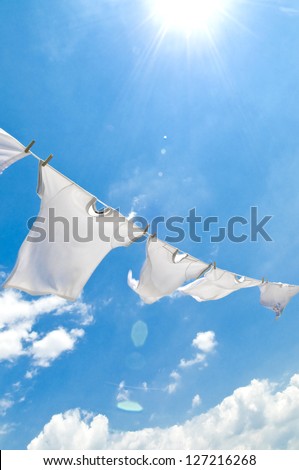 Similar – Image, Stock Photo clothesline Laundry Dry