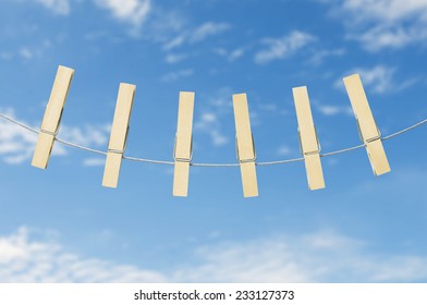 Clothes-peg With Sky 