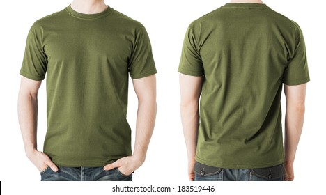 Olive Green Shirt Template
