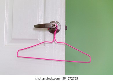 Clothing Hanger On The Door