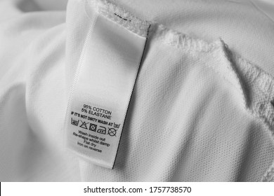 Clothing Label Care Symbols Material Content Stock Photo 1757738570 ...