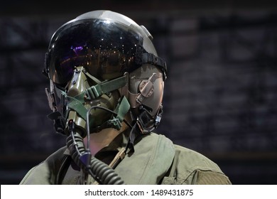 clothing for pilots or Fighter pilot suit on black background