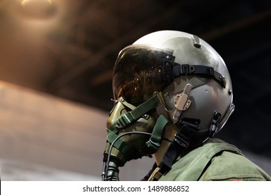 clothing for pilots or Fighter pilot suit on black background