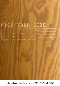 Clothing Size Conversion Table Stock Photo 2178684789 | Shutterstock