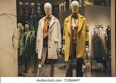 Clothing Store Concept - Mannequins In A Display Window