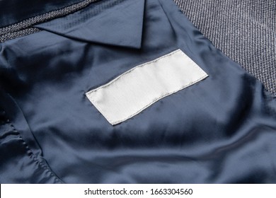 Clothing Tag, Label Blank Mockup Template, To Place Your Design. On A Mens Suit, Premium Apparel