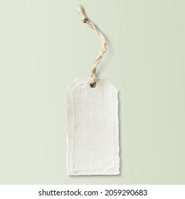 Clothing Tag, White Realistic Blank Design Psd