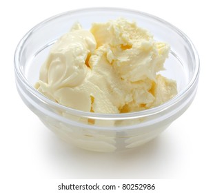 Clotted Cream In Glass Bowl