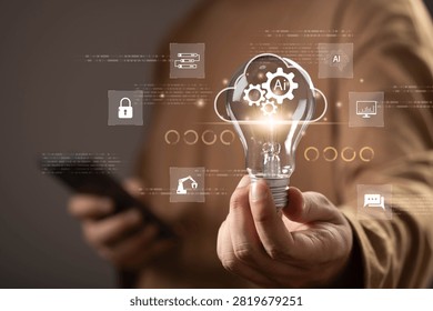 Cloud AI automation with intelligent data processing, machine learning, cybersecurity, analytics, and smart workflows. Represents digital transformation, enterprise AI, and scalable cloud solutions.