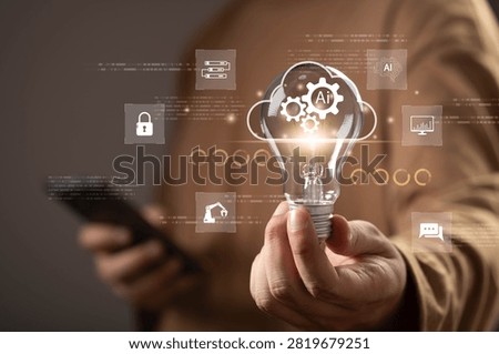Cloud AI automation with intelligent data processing, machine learning, cybersecurity, analytics, and smart workflows. Represents digital transformation, enterprise AI, and scalable cloud solutions.