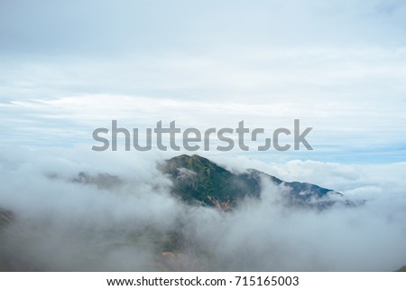 Cloud around mountain top