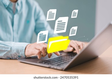 Cloud backup data download management, Exchange file copy, DMS loading. Data transfer technology concept. FTP(File Transfer Protocol) files recovery computer backup. Transfer document of data folder.  - Powered by Shutterstock