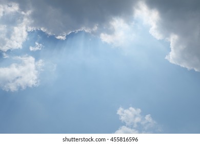 cloud. the beam of sun