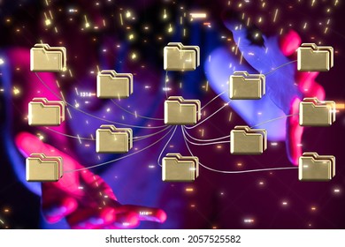 Cloud computing, Cloud computing and Big data concept, Cloud computing technology 3d