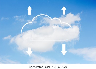 Cloud computing and blue sky background, Technology background, Network background, internet of things background. - Powered by Shutterstock - Get 15% off with code: PIKWIZARD15