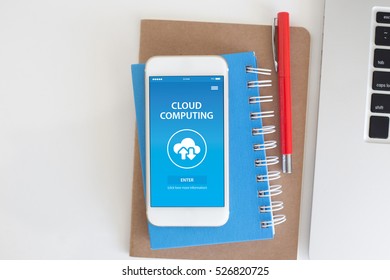 CLOUD COMPUTING CONCEPT ON SCREEN